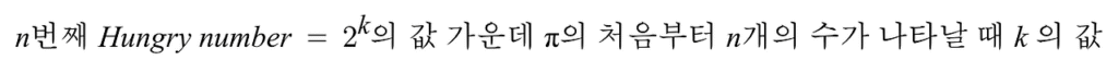 hungry number_정의